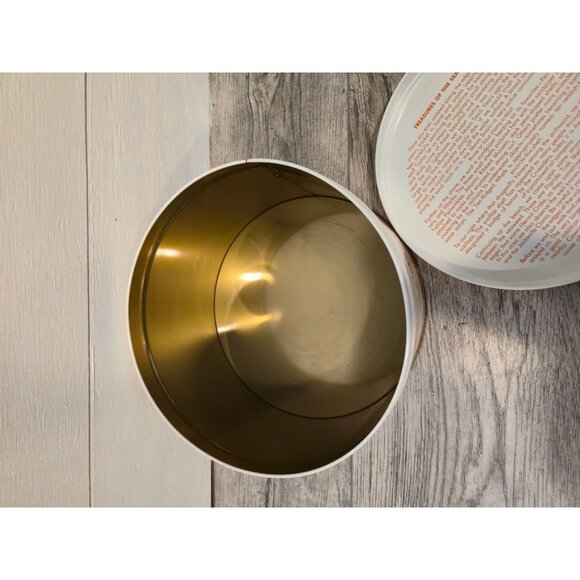 Vintage Pretzels tin Lighthouse Beach Sunset Sturgis Sea Shells Lake house - Picture 10 of 10